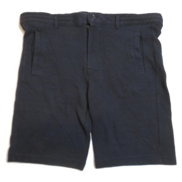 Zara Shorts Zara Mens Shorts Textured Blue Elastic Waist Drawstring